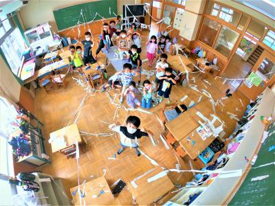 つないでつるして 2年生 丹波市立小中学校ポータルサイト