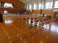 入学式会場準備