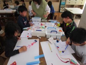 図工授業の様子