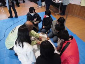 きなこを作っている様子