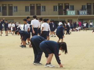 体育大会準備