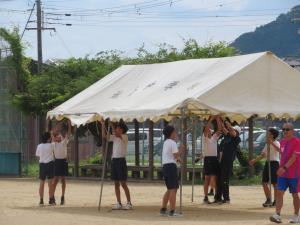 体育大会準備