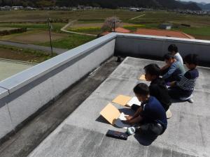 屋上から葛󠄀野のまちを見る