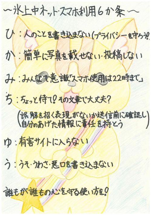 氷上中ネット・スマホ利用の6か条